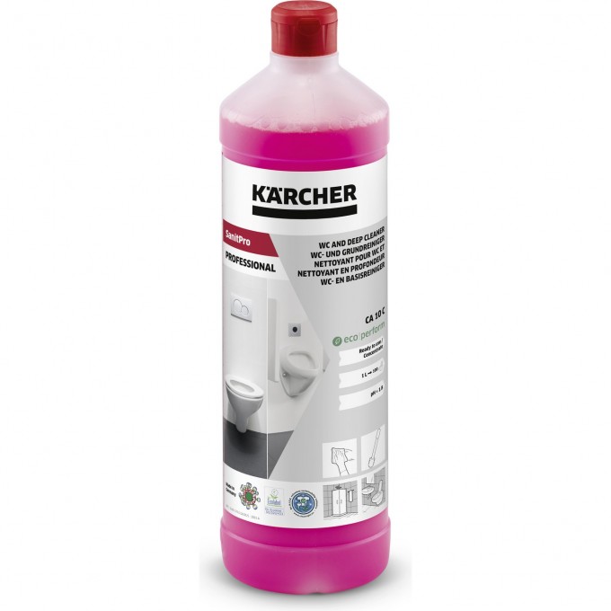 Средство для уборки в туалетах и общей чистки KARCHER SANITPRO CA 10 C ECO PERFORM 1л 569248